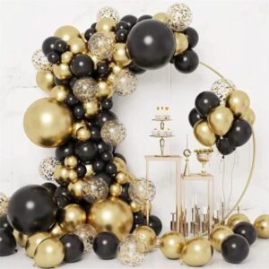 Balloon Set 109pcs - Black and gold