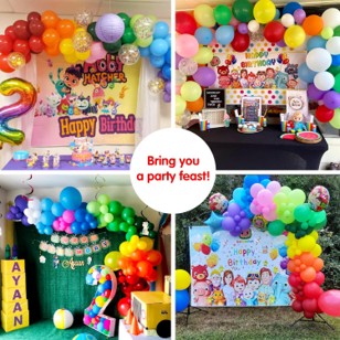 Balloon Set 126pcs - Rainbow colors - Image 2
