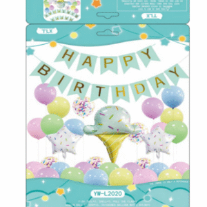 Balloon Set 30pcs - Happy Birthday (Ice-Cream Theme)