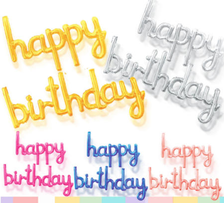 Foil Balloon 16inch - Happy Birthday (Pack of 3) - Image 2