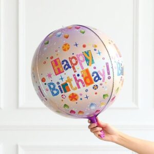 Foil Balloon 4D 22inch - Happy Birthday (Pack of 5)