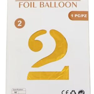 Foil Balloons 16inch 1pc/Bag - Numbers 1-9 mixed (Pack of 10)
