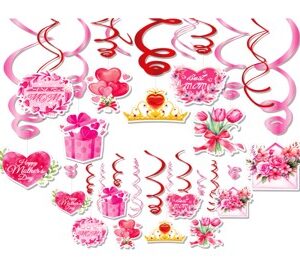 Greeting Cards 16pc + 14 Ribbons - Pink