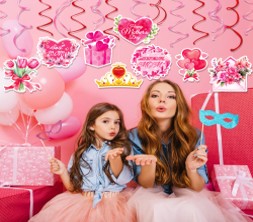 Greeting Cards 16pc + 14 Ribbons - Pink - Image 3