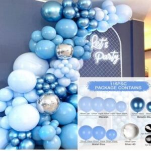 Party Balloon Set 115pcs - Blue