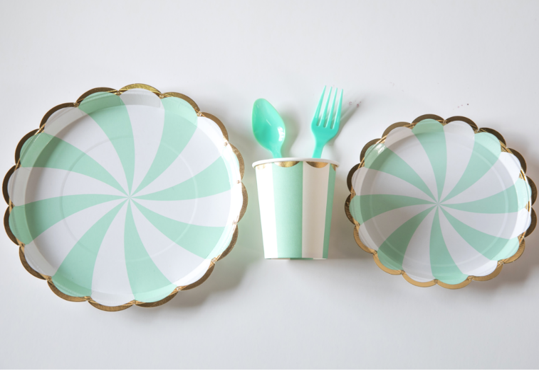 Tableware Set – Blue Stripes