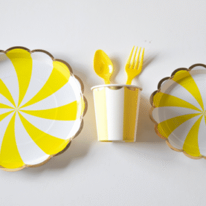 Tableware Set – Yellow Stripes