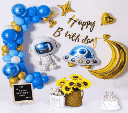 Balloon Set - Happy Birthday Space
