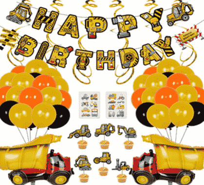 Balloon Set - Happy Birthday Truck