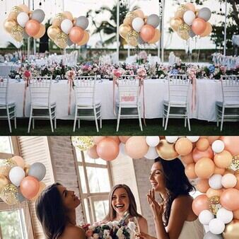 Balloon Set  - Gold and white - Image 3