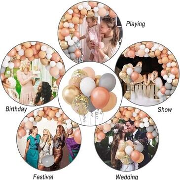 Balloon Set  - Gold and white - Image 2