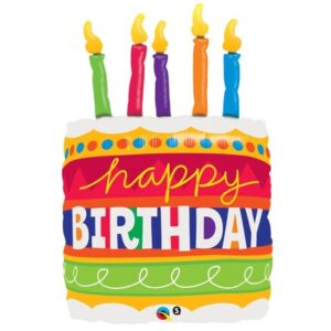Foil Balloon - Birthday Cake (Pack of 10)