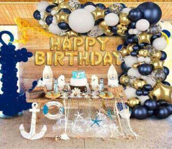 Balloon Set - Blue and gold - Image 3