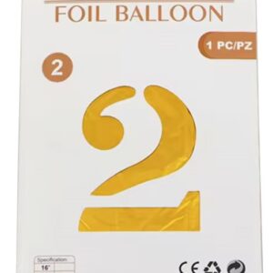 Foil Balloons - Numbers 1-9 mixed (Pack of 5)