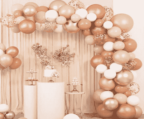 Balloon Set  - Gold and white