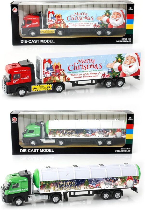 Christmas 1:60 Pull-Back Die-Cast Truck (Assorted 2 Color Mixed)