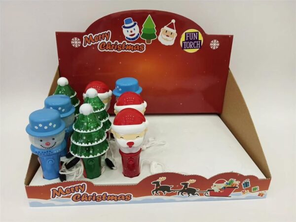Christmas Fun Torch (With Flash Light) 3 Color Assorted - Image 2