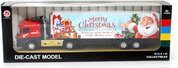 Christmas 1:60 Pull-Back Die-Cast Truck (Assorted 2 Color Mixed) - Image 5