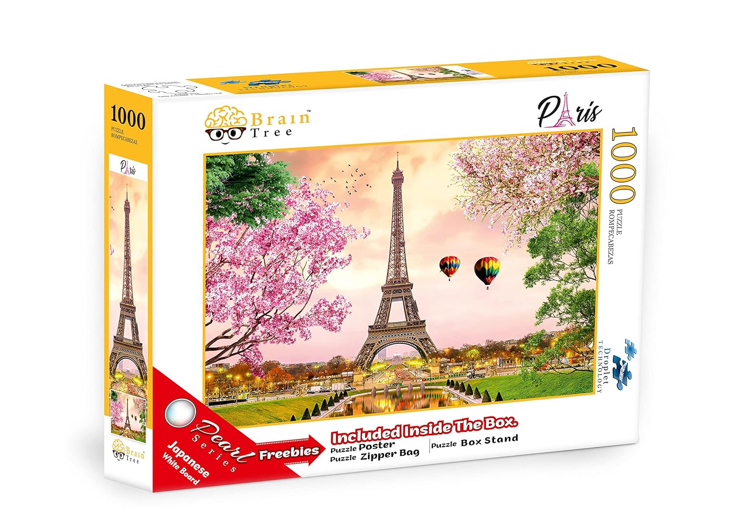 Brain Tree - Paris 1000 Piece Puzzle for Adults - Unique Puzzles for Adults 1000 Pieces and up with Droplet Technology for Anti Glare & Soft Touch - 27.5”Lx19.5”W - Image 2