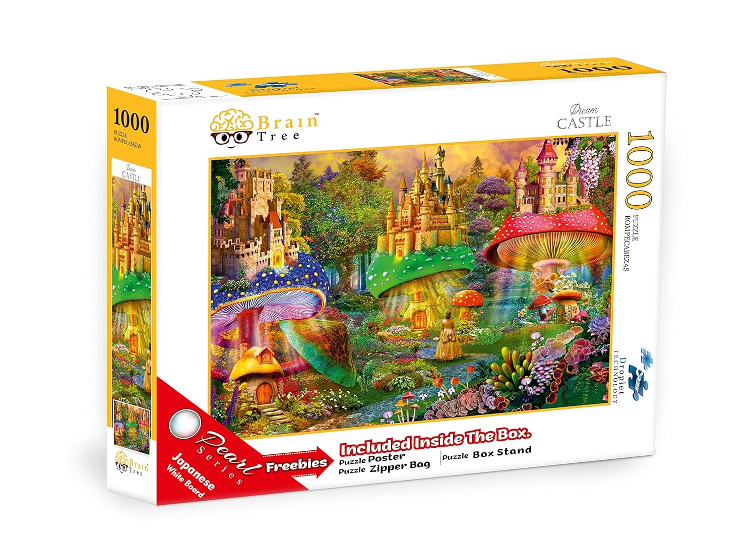 Brain Tree - Dream Castle - Pearl Series - 1000 Piece Puzzles for for Adults and Kids 12+ Unique Puzzles for Adults and Kids 1000 Pieces and Droplet Technology for Anti Glare & Soft Touch - Image 2