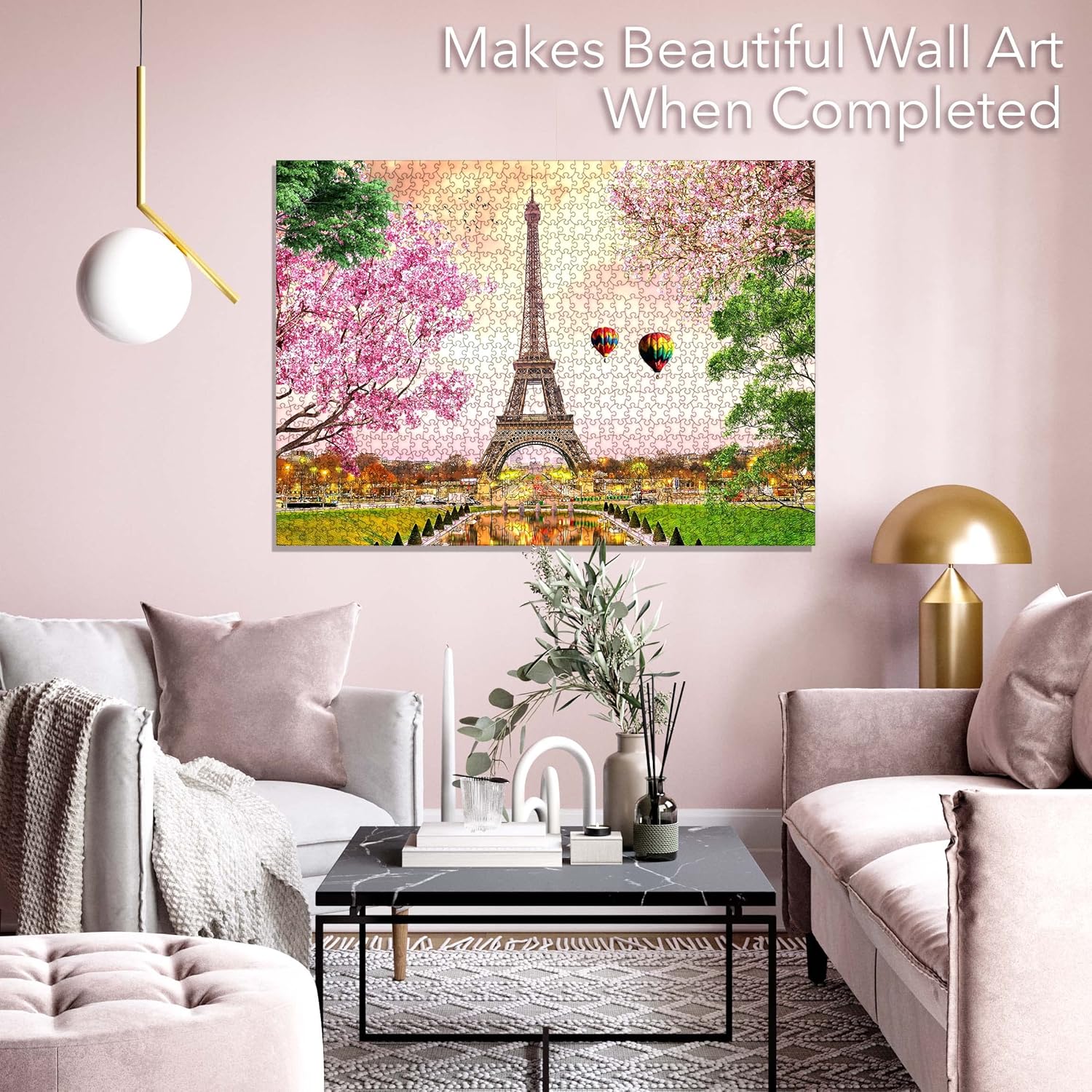 Brain Tree - Paris 1000 Piece Puzzle for Adults - Unique Puzzles for Adults 1000 Pieces and up with Droplet Technology for Anti Glare & Soft Touch - 27.5”Lx19.5”W - Image 3