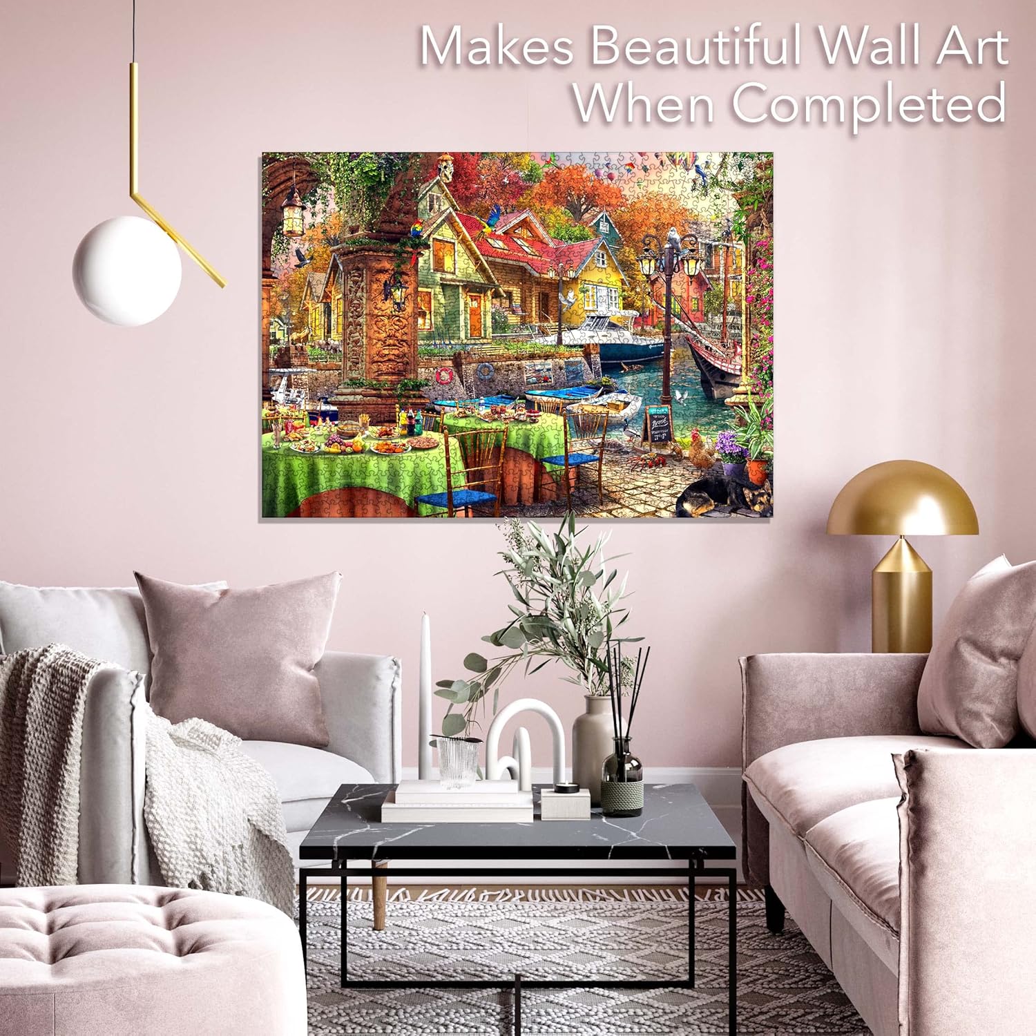 Brain Tree - Boat Club Breakfast - Pearl Series - 1000 Piece Puzzles for for Adults and Kids 12+ Unique Puzzles for Adults and Kids 1000 Pieces and Droplet Technology for Anti Glare & Soft Touch - Image 3