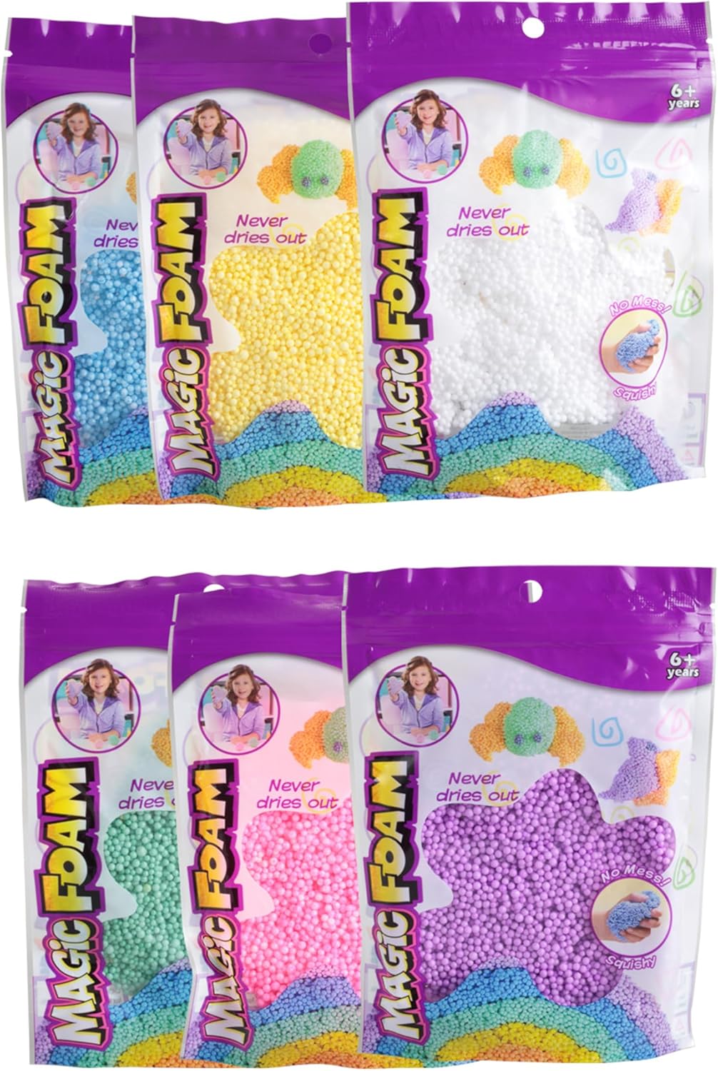 Magic Foam Sand Art Kit, Multi-colored, 200g, Educational Play Set, Ages 6+ - Image 4