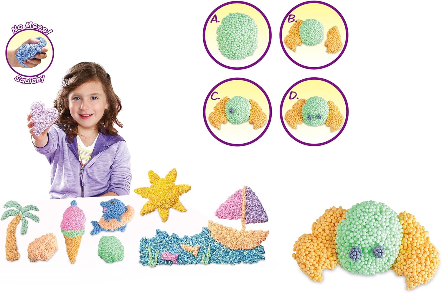 Magic Foam Sand Art Kit, Multi-colored, 200g, Educational Play Set, Ages 6+ - Image 2