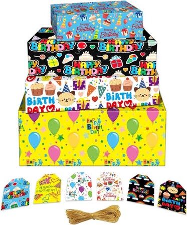 Kids Gift Wrapping Paper (Pack of 10)