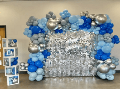 Wall Backdrop with Base - Transparent Clear Grid (Pack of 2)