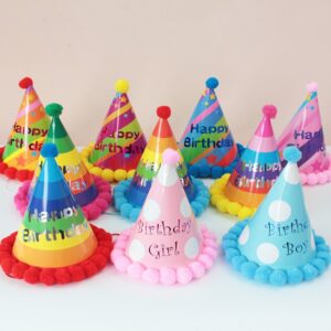 Happy Birthday Cone Cap (Pack of 10)