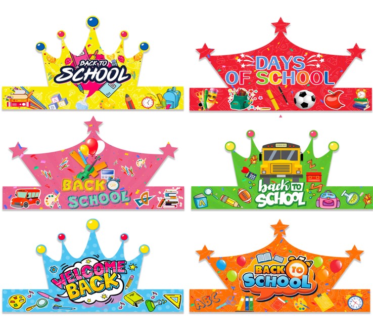 Party Cap - Back To School (Pack of 8)
