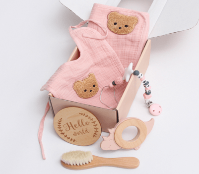 Baby Swaddle Gift Set Newborn Shower - Girls
