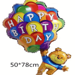 Foil Balloon- Birthday Teddy (Pack of 5)