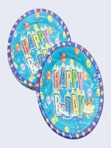 Disposable Plates  -Happy Birthday (Pack of 8) - Image 2