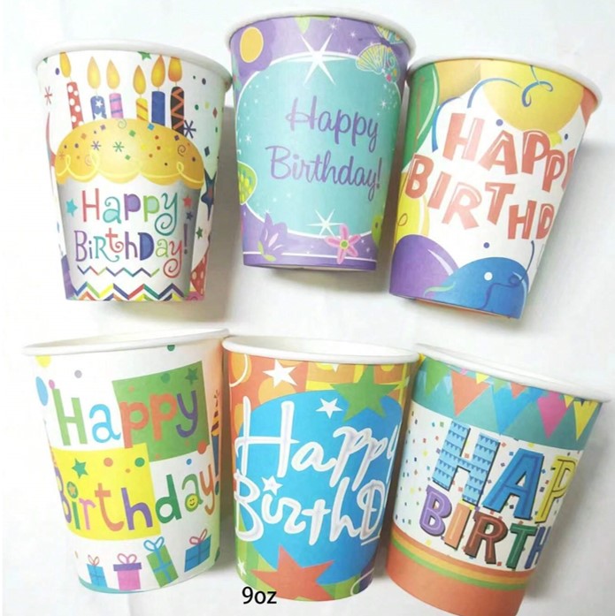 Paper Cups - Happy Birthday (Pack of 8) - Image 2