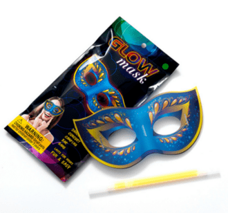 Glow Masquerade Mask (Pack of 6)