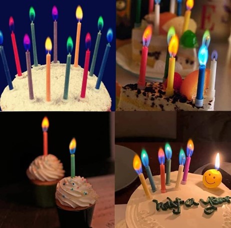 Birthday Candles- Color Flame (Pack of 3)
