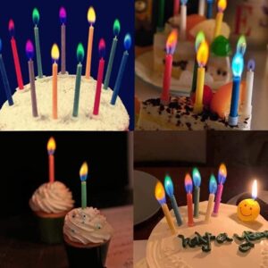 Birthday Candles Color Flame (Pack of 4)