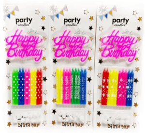 Candles-Happy Birthday (Pack of 5)