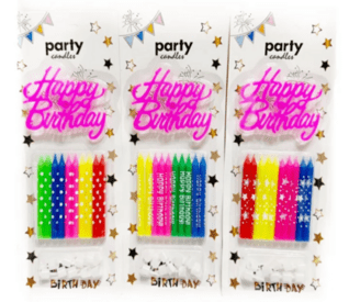 Candles-Happy Birthday (Pack of 5)