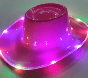 PVC Hat with LED light 2pcs