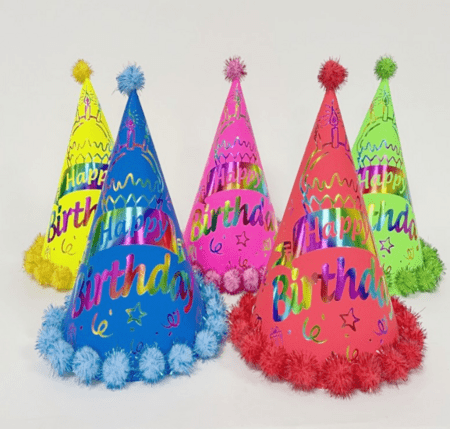 Party Hat - Happy Birthday (Pack of 7)