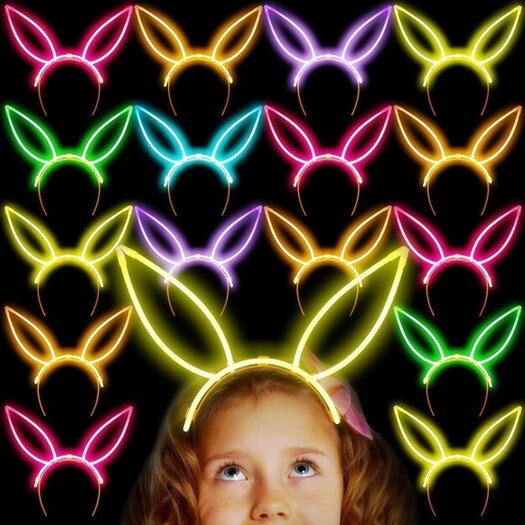 Glow Bunny Ear Headband (Pack of 5)
