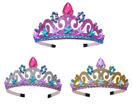 Children's Princess Tiara Crown- Crystal Princess (Pack of 2)
