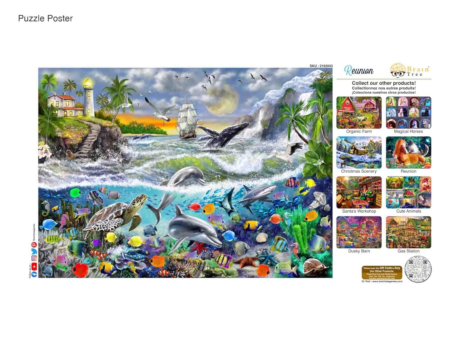 Brain Tree - Aquatic Island 1000 Piece Puzzles - Image 7