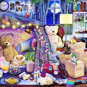 Brain Tree - Teddy's Room - Pearl Series - 1000 Piece Puzzles for for Adults and Kids 12+ Unique Puzzles for Adults and Kids 1000 Pieces and Droplet Technology for Anti Glare & Soft Touch