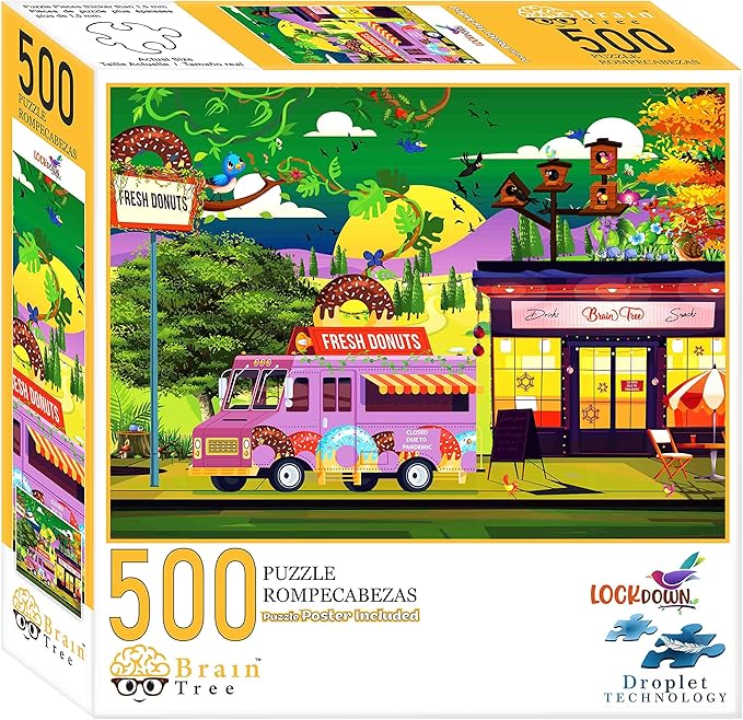 Brain Tree - Lockdown 500 Piece Puzzles for for Adults and Kids 12+ Unique Puzzles for Adults and Kids 500 Pieces with Droplet Technology for Anti Glare & Soft Touch -19.5”Lx14.5”W - Image 5