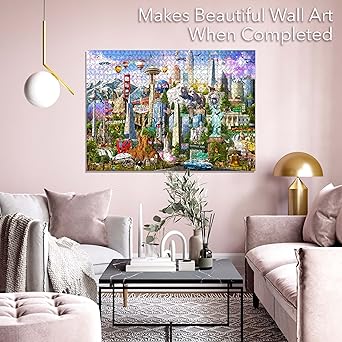 Brain Tree - American Pride - Pearl Series - 1000 Piece Puzzles for for Adults and Kids 12+ Unique Puzzles for Adults and Kids 1000 Pieces and Droplet Technology for Anti Glare & Soft Touch - Image 2