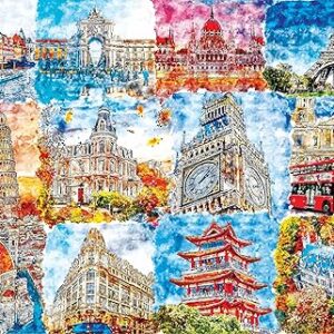Brain Tree - Colorful Wonders 500 Piece Puzzles for Adults: With Droplet Technology for Anti Glare & Soft Touch